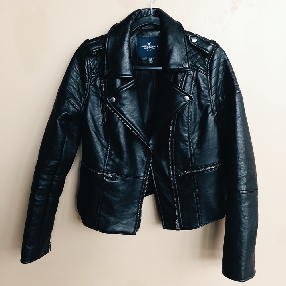 American Eagle Faux Leather Jacket - NWOT